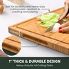 Large Bamboo Cutting Board - 17” Wooden Chopping Block for