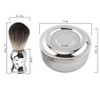 Professional Men Shaving Tool Kit Alloy Shaving Soap Mug Bowl