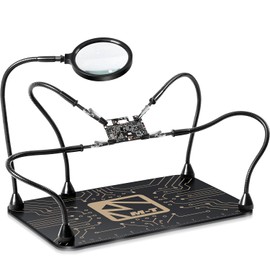 Helping Hands Soldering For Electronics Repair PCB Crafts Jewelry Welding Helping Holder,Exquisite Engraving Metal Extra Large Non-Slip Base