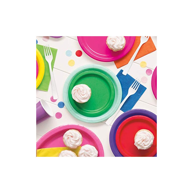Unique 31854 7" Round Dessert Plates | Emerald Green Color