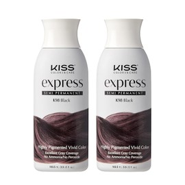 Kiss Express Color #K98 Semi- Permanent Black 3.5oz (2 Pack)