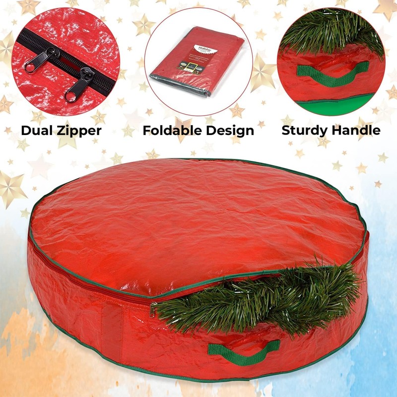 Christmas Wreath Garland Storage Bag - Stores Up To 55cm