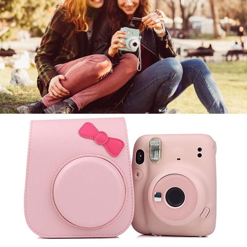 PU Leather Antidrop Retro Shoulder Protective Camera Bag Pouch for