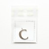 KK10-3S Japanese Cord Button Alphabet Charm [C] Silver 1 Piece