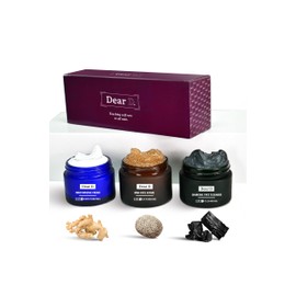Dear D. Box Kit Skin Care for the Excellent Face | 3 Step Routine with Face Wash, Face Scrub, Moisturiser | Set Skin Creams for Men Gift Made in Italy