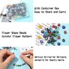 Stiesy 128Pcs Flower Beads Millefiori Lampwork Glass Bead Evil Eye