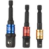YoiYee 3 Piece Shockwave Impact Grade Socket Adapter Set -