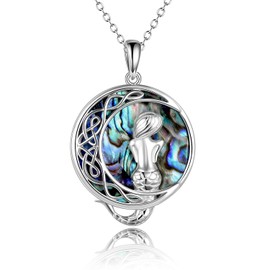 VONALA 925 Sterling Silver Mermaid Pendant Necklace Valentine's Day Gifts Daily Jewelry for Girls Women Daughter, Sterling Silver