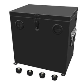 Peastorm 12V Car/RV/Marine Battery Box, Steel Battery Relocation Kit for Trailer, Boat, Trolling Motor, Kayak (Group 24 Black)