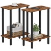 TUTOTAK Small Side Table, Narrow End Table, Set of 2,