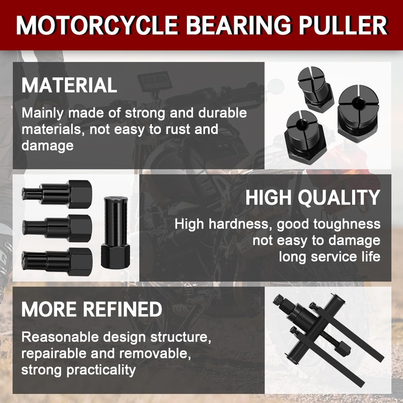 dirnatel Bearing Puller Motorcycle Blind Hole Bearing Puller Tool Kits