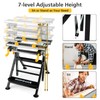 IRONMAX Portable Workbench, Folding Work Table with 7-Level Height Adjustable,