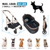LPOTIUS Pet Stroller for Small/Medium Dogs & Cats, No-Zip Foldable