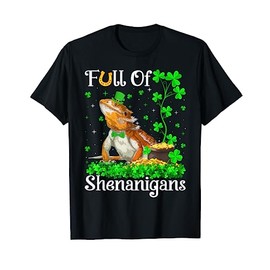 Leprechaun Shamrock Leaf Bearded Dragon St. Patrick's Day T-Shirt
