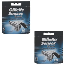 2 x 10 Pack Sensor Excel Mens Shaving Razor Blades Skin Face Toiletries Essential Bathroom