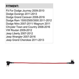Adaptador de fusible, cable de derivación TIPM (cable de 14 awg/20 amperios), reparación de bomba de combustible Cable de derivación de relé. Compatible con Chrysler Dodge Jeep VW 2007-2016