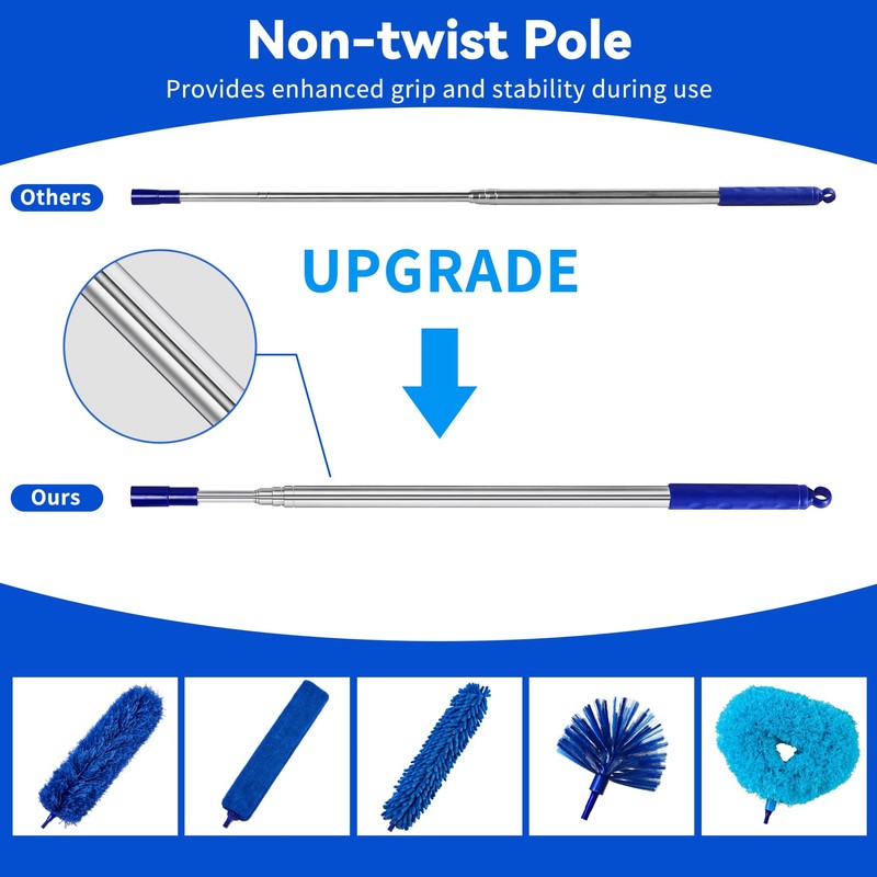 Dusters for Cleaning, Duster with Extension Pole 7 in 1