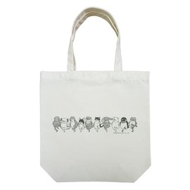 Sinada Global Mochi Series Tote Bag, Mochi Series Pattern, White, Miscellaneous Goods, Bag, Eco Bag, Tote, Animal, Penguin, Frog, Animal