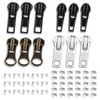 wimony 57 Pcs Metal Zipper Replacement Repair Kit,Universal Zipper Pulls