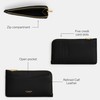 Coach Women's Zip Card CASE, Black, One Size