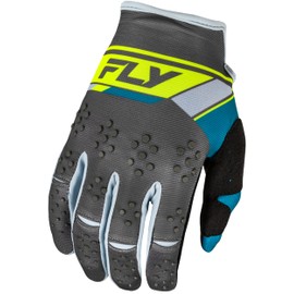 Fly Racing Kinetic Prix Men's Gloves (Charcoal/Hi-Vis, Small)