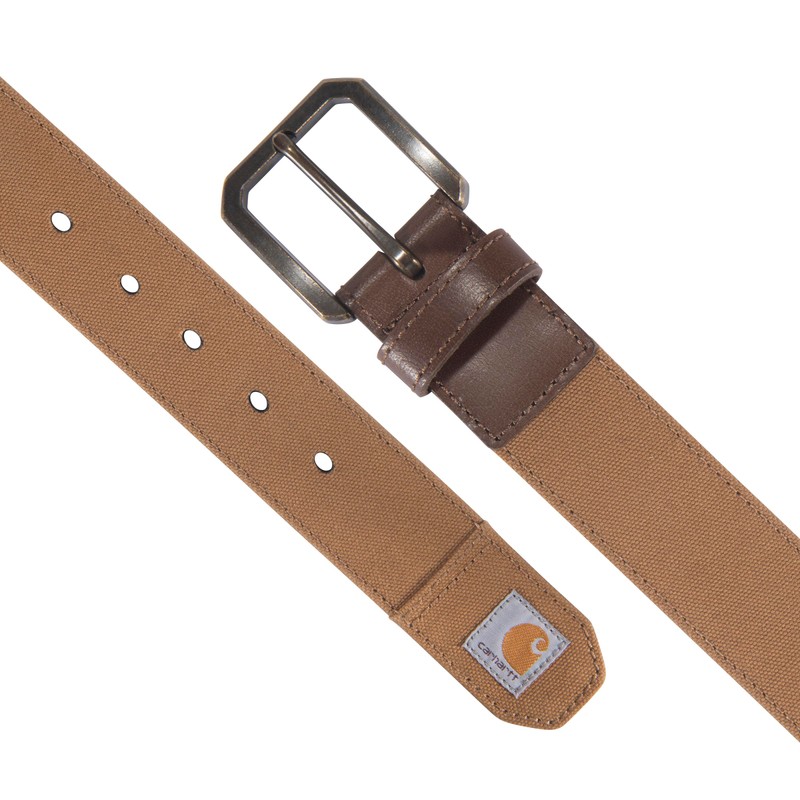 Carhartt Unisex Casual Durable Canvas Duck Shape Belt, Carhartt Brown