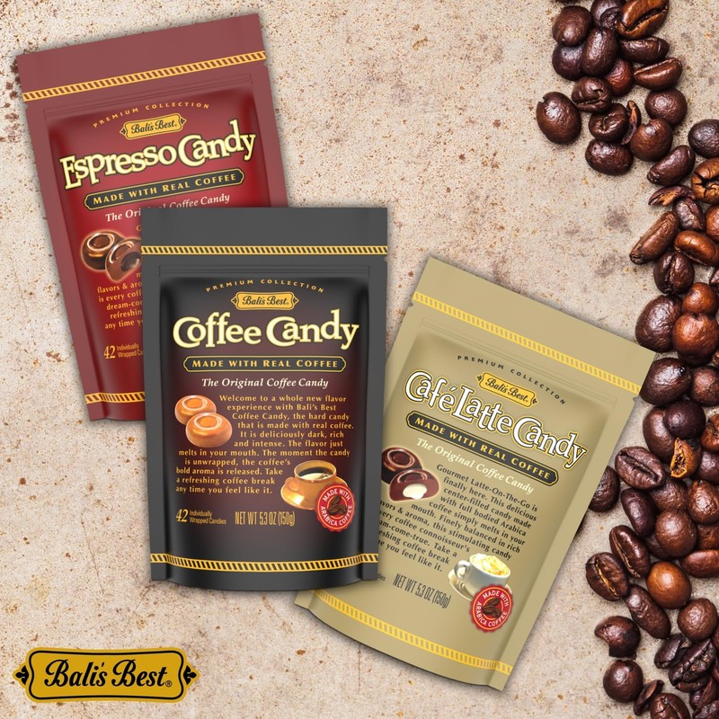 Bali's Best Coffee Candy, 5.3-Ounce Bags (Pack of 12)