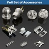 BESTTEN 3 Pack Keyed Alike Exterior Door Knobs and Single
