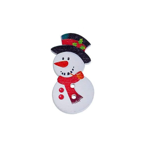 Handarbeit-Lieblingsladen Snowman 36 x 18 mm 2 Holes Craft Buttons