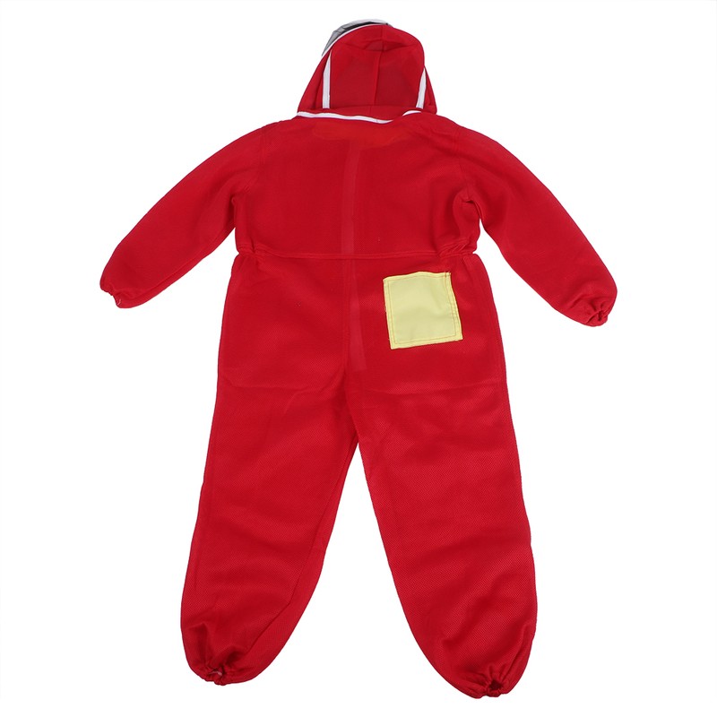 Red Beekeeping Protective Suit with Double Zipper Breathable Bee Suits