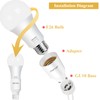 DiCUNO GU10 to E26 Light Bulb Socket Adapter, 2-pin Base