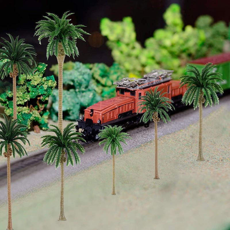 Woohome Pack of 60 Model Building Trees, Miniature Palm Tree,