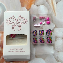 Flower Press on Toe Nails Rose Pink Fake Toe nails with Sunflower Designs False Toenails Square Glue on Toenails Rose Pink Stick on Toe Nails Glossy Acrylic Toenails Full Cover Artificial Toenails