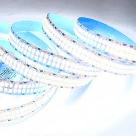 SUYOOULIN LED Strip Lights, 16.4ft Dimmable DC 12V SMD 2835 Double Rows 2400 LEDs 52000LM Super Bright LED Ribbon Strip, Non-Waterproof IP21 for Home Party Decoration(Daylight White 6500K)