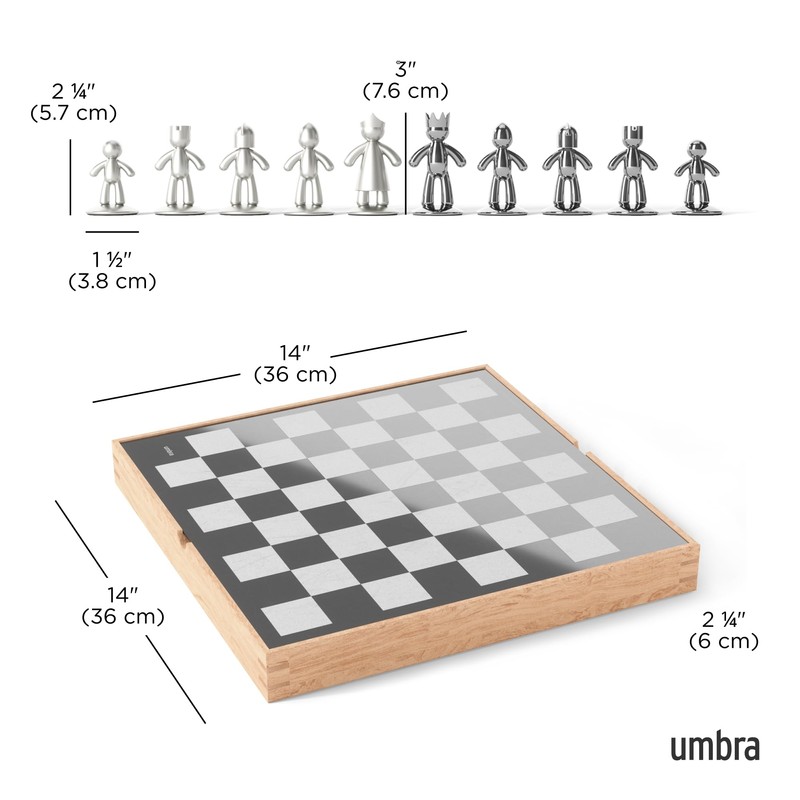 Umbra Buddy Chess Set for Kids & Adults – Modern
