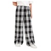RoseSeek Girl's Plaid Wide Leg Pants Elastic High Waisted Trousers