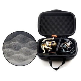 JOYSOG Fishing Reel Bag, Portable Shockproof Waterproof Fishing Reel Protective Case for Baitcasting Drum Spinning Raft Reels (S)