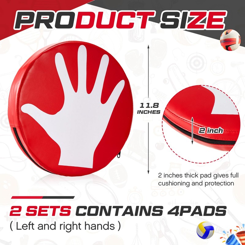 Relaxgiant 4 Pads Volleyball Blocking Pad Volleyball Setter Training Equipment