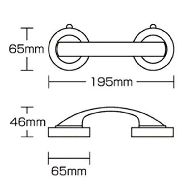 A-Life Suction Cup Door Handle, Handrail, No Construction Required, Strong