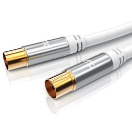 Primewire 7.5m Antenna Cable HDTV 135dB 75 Ohm | Premium coaxial cable | FullHD 4k UHD | Coax connector> Coax connector | DVB-T DVB-T2 DVB-C DVB-S DVB-S2 Radio FM DAB DAB +