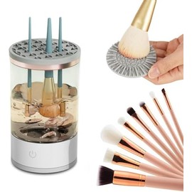 Máquina Limpiadora Automática de Brochas de Maquillaje, Eléctrico para Limpieza Rápida y Eficiente de Brochas Cosméticas