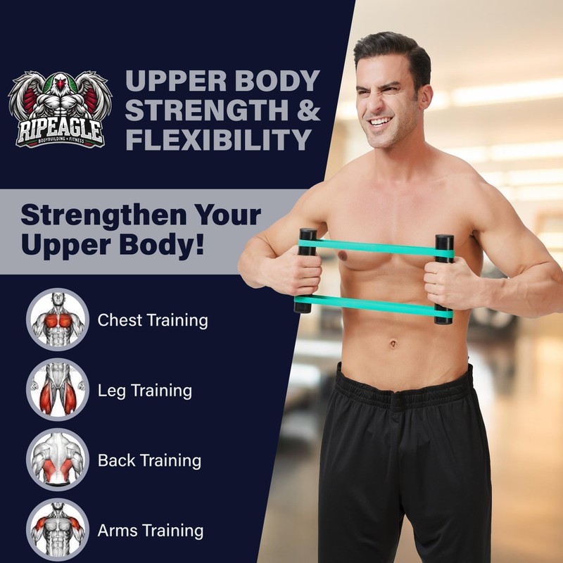 RIPEAGLE Rip Stick Workout Equipment - Adjustable Resistance Bands, Portable