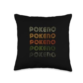 Love Heart Pokeno Tee Grunge Vintage Style Black Pokeno Throw Pillow