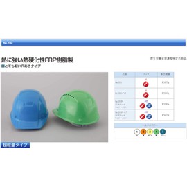 TOYO 通気孔付きヘルメット No.260F-OT 白 超軽量FRP製 通気孔