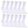Sockenkauf24 12 Pairs Unisex Socks without Rubber Print 100% Cotton