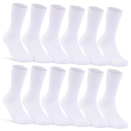 Sockenkauf24 12 Pairs Unisex Socks without Rubber Print 100% Cotton Black White Beige Navy Grey - 39/42