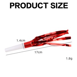 24PCS Party Blowers Glitter Fringed Metallic Noise Maker Fringed Noisemakes Blowouts Horns Whistles for Birthday New Years Party Noisemakers (Mixed Color)