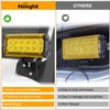 Nilight 6.5 Inch LED Light Bar Cover 2 PCS Amber