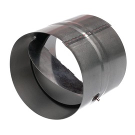 Diameter 100 mm Backflow Valve - Pipe Connector with Check Valve - Spiral Duct Pipe with Sealing Rubber - Connector Made of Galvanised Steel - Connector for Pipes