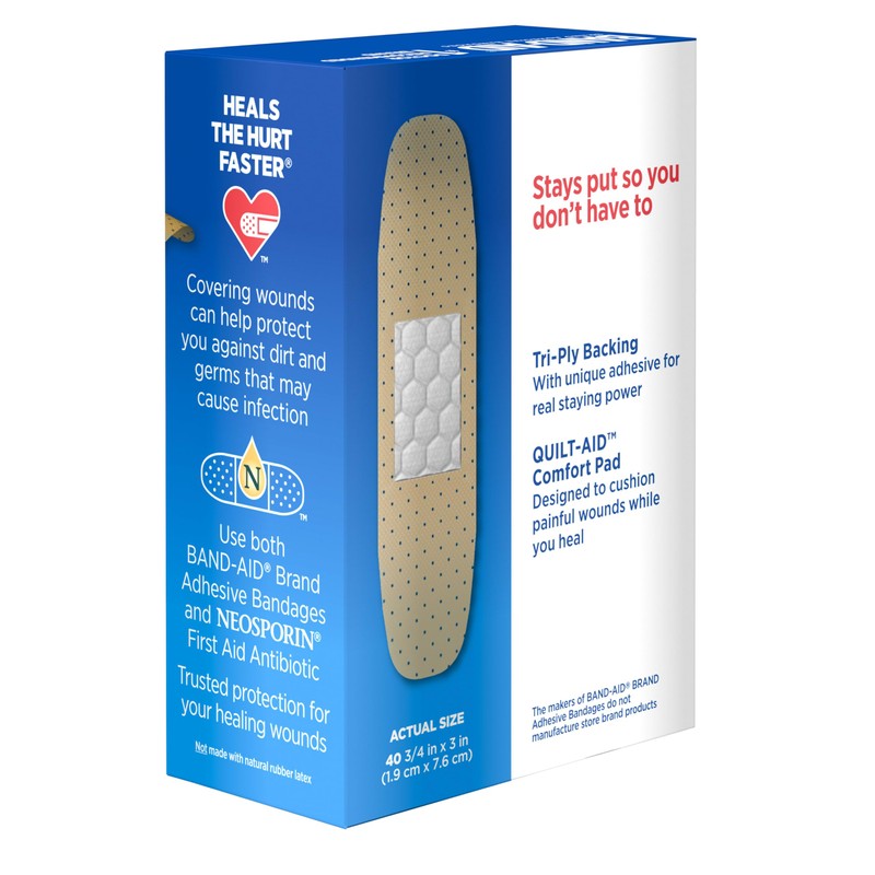 Band-Aid Brand Tru-Stay Sheer Strips Adhesive Sterile Bandages for First